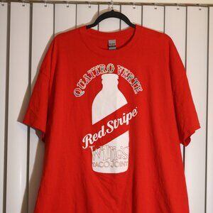 Red Red Stripe Quattro Verde Willie's Taco Joint Shirt size 2XL